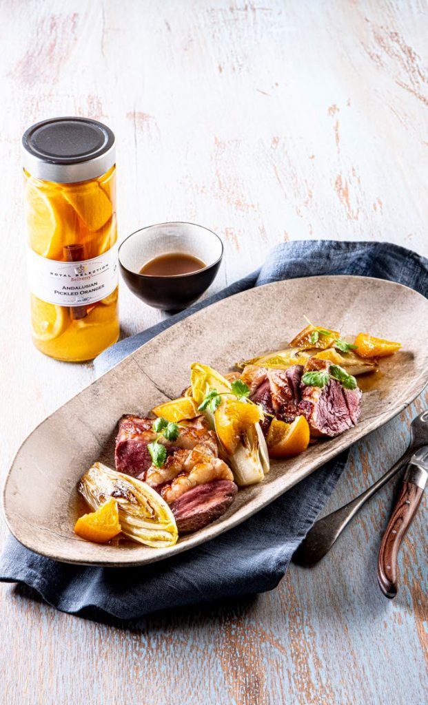 Apelsinglaserad Anka med Endiver